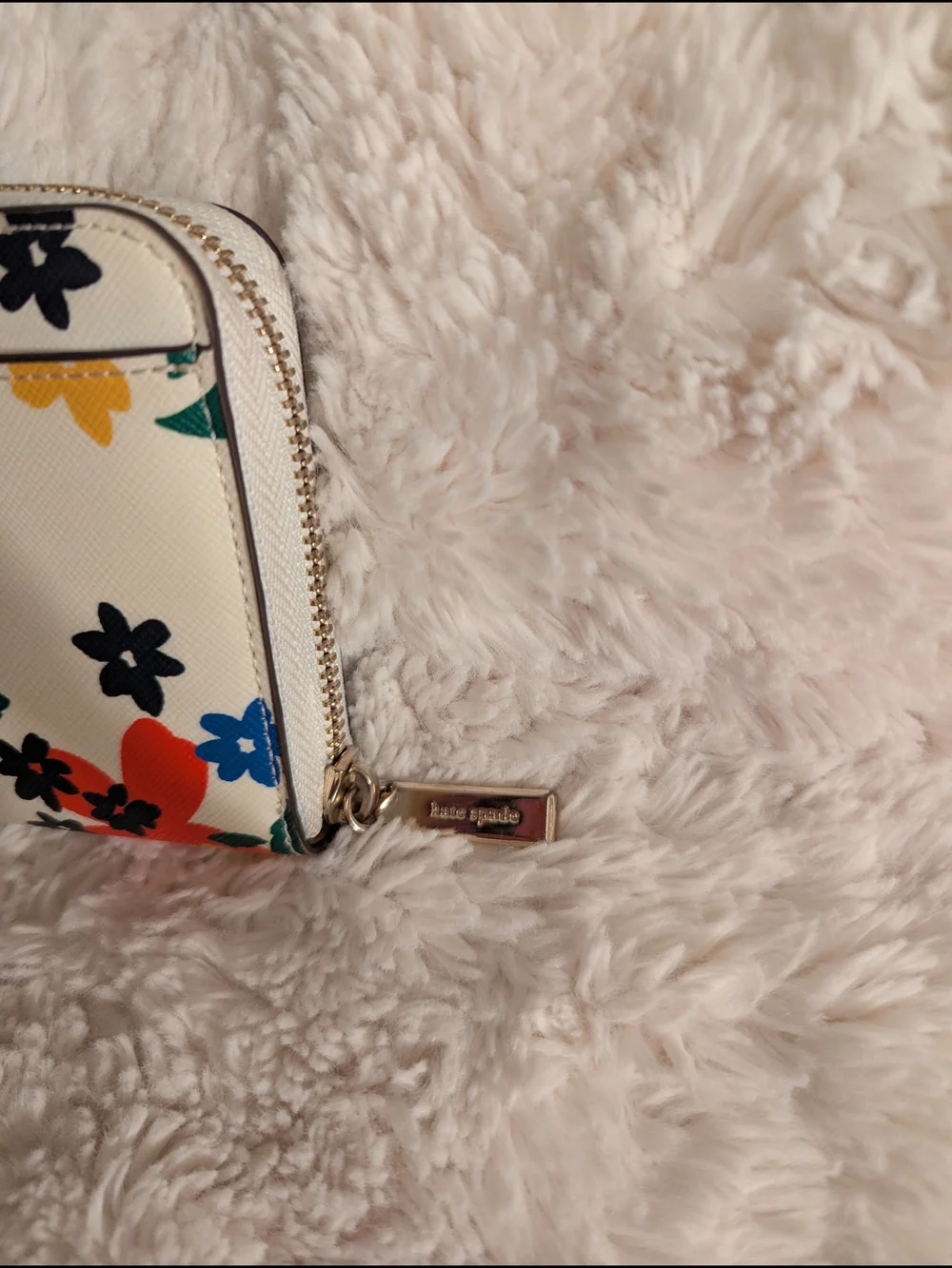 Kate Spade Floral Zip-Around Wallet - White Multi